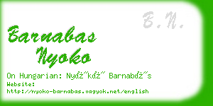 barnabas nyoko business card